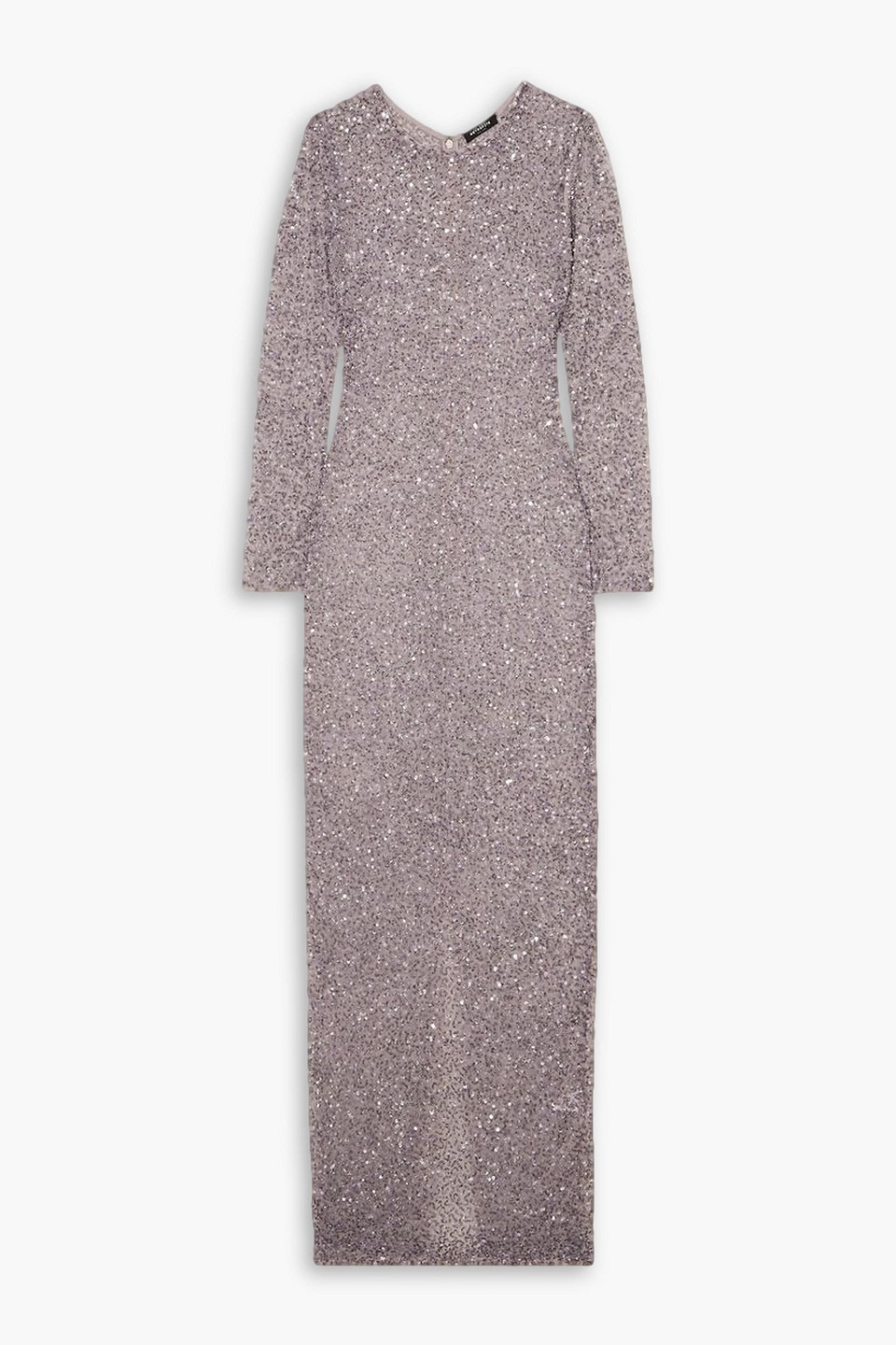 Retroféte Heidi Embellished Mesh Gown In Lilac