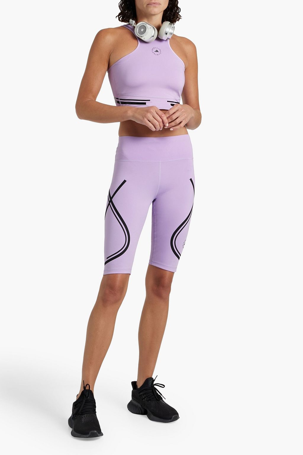 ADIDAS BY STELLA MCCARTNEY Printed stretch shorts