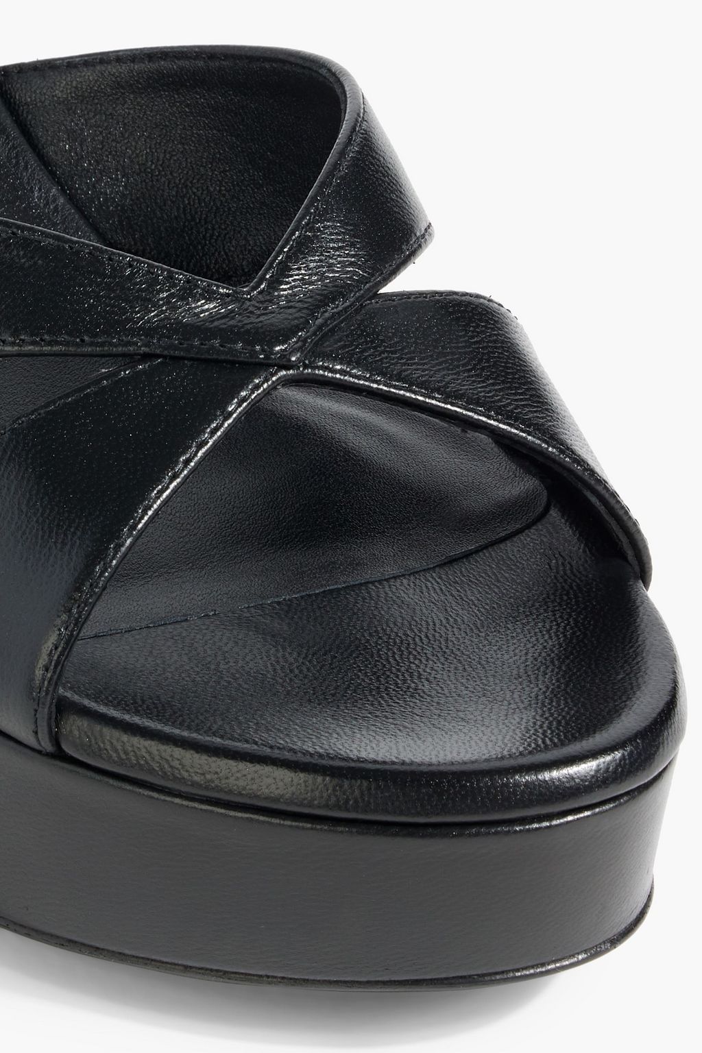 STUART WEITZMAN 카르멘 가죽 플랫폼 샌들