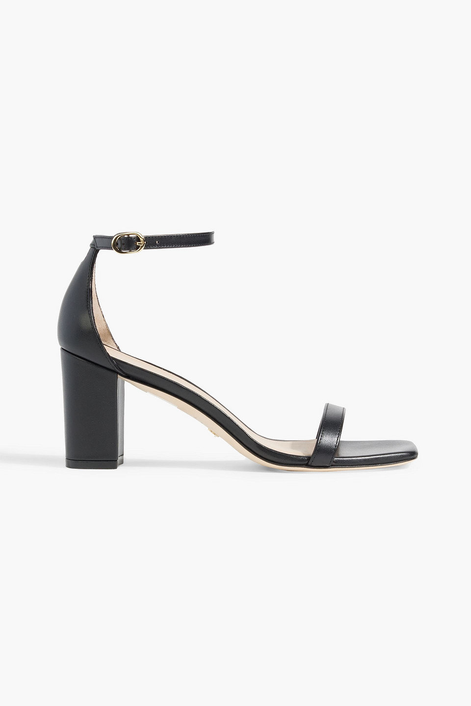 Stuart Weitzman Leather Sandals In Black