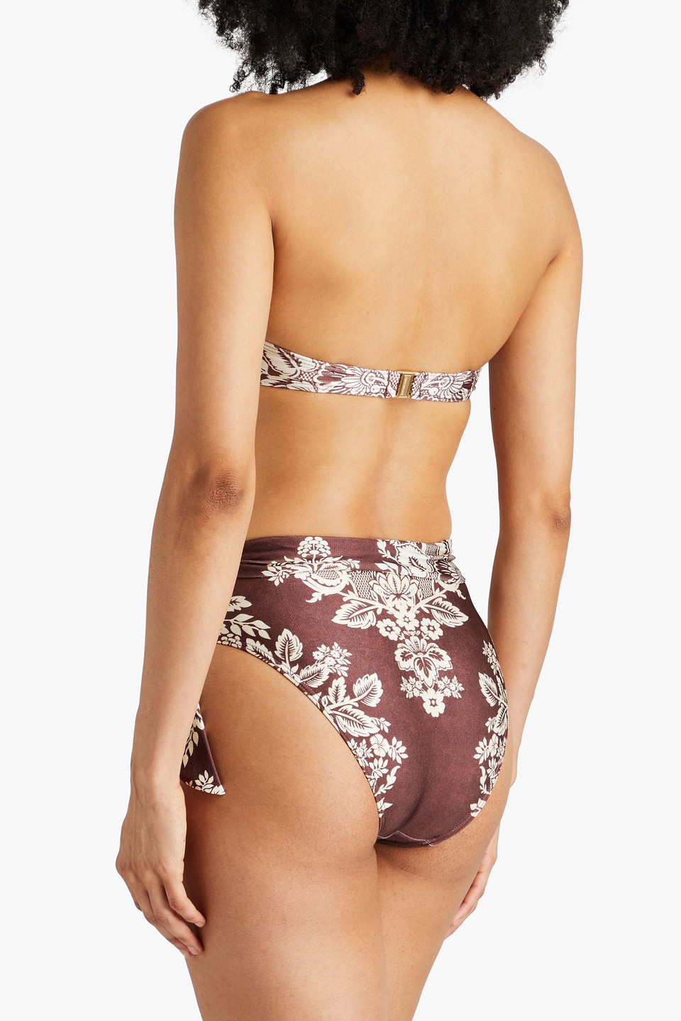  Zimmermann - Bikini-oberteil Mit Floralem Print - Braun - 0 C/d 