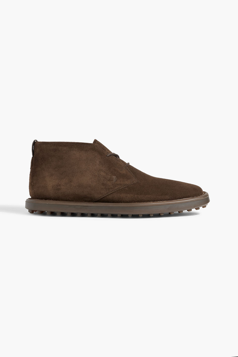 Tod's Suede Desert Boots In Dark Brown