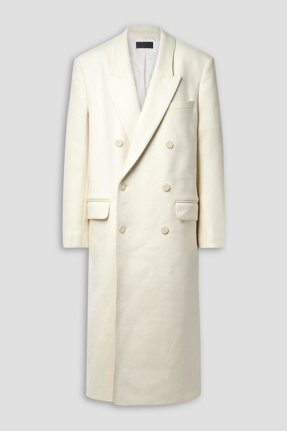 Edmont double-breasted wool-blend coat
