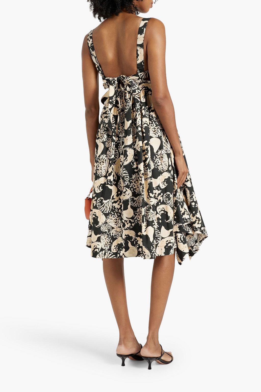 AGUA BY AGUA BENDITA Lunatus Cosecha printed cotton-poplin midi dress