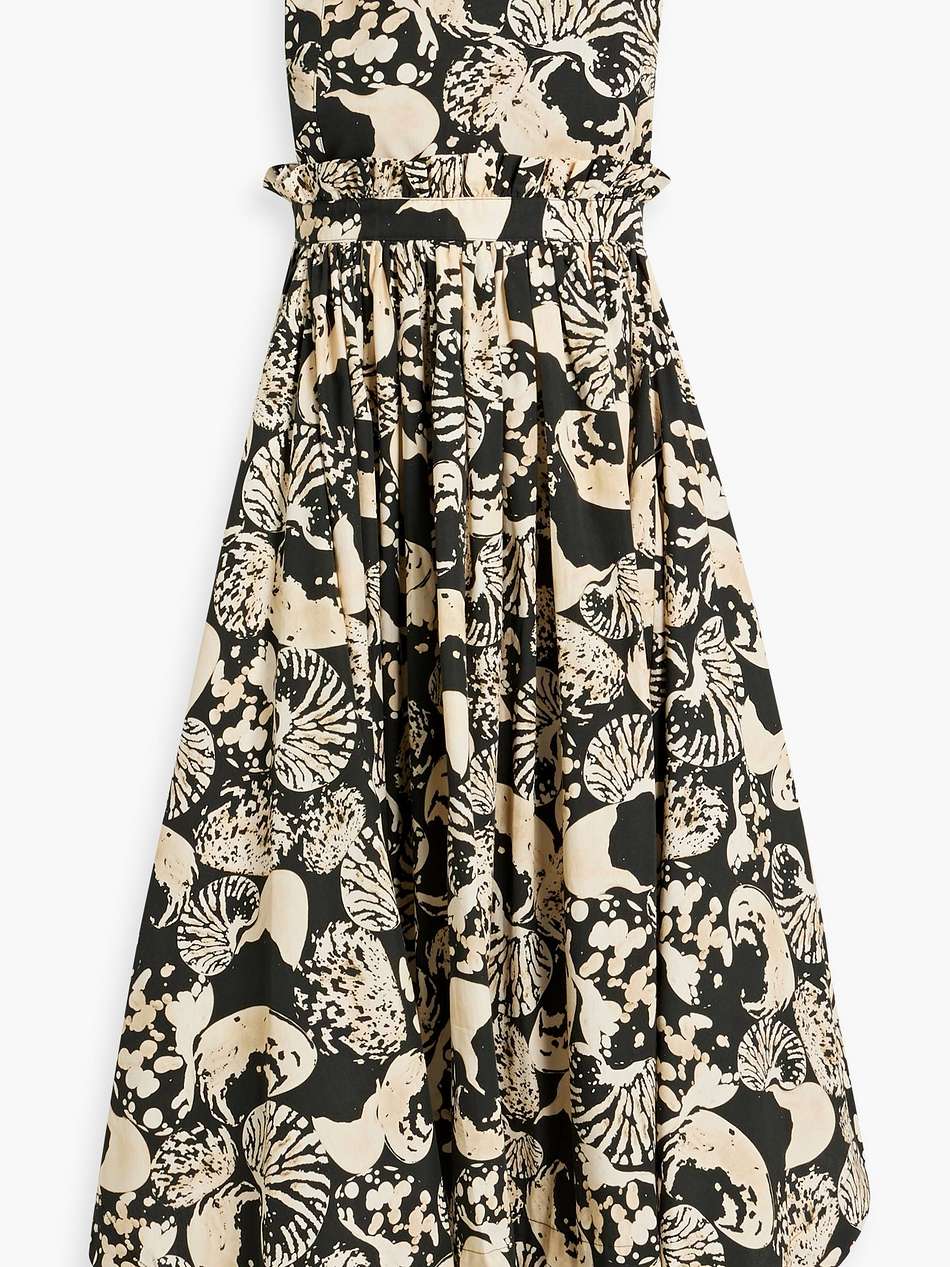 lunatus cosecha printed cotton-poplin midi dress