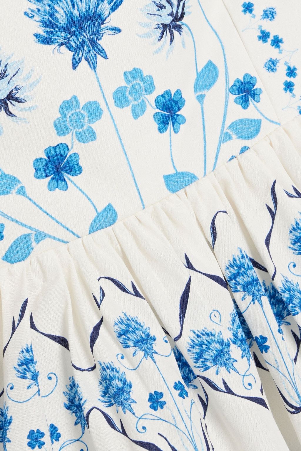 AGUA BY AGUA BENDITA Barbara Ventura embellished floral-print cotton midi dress