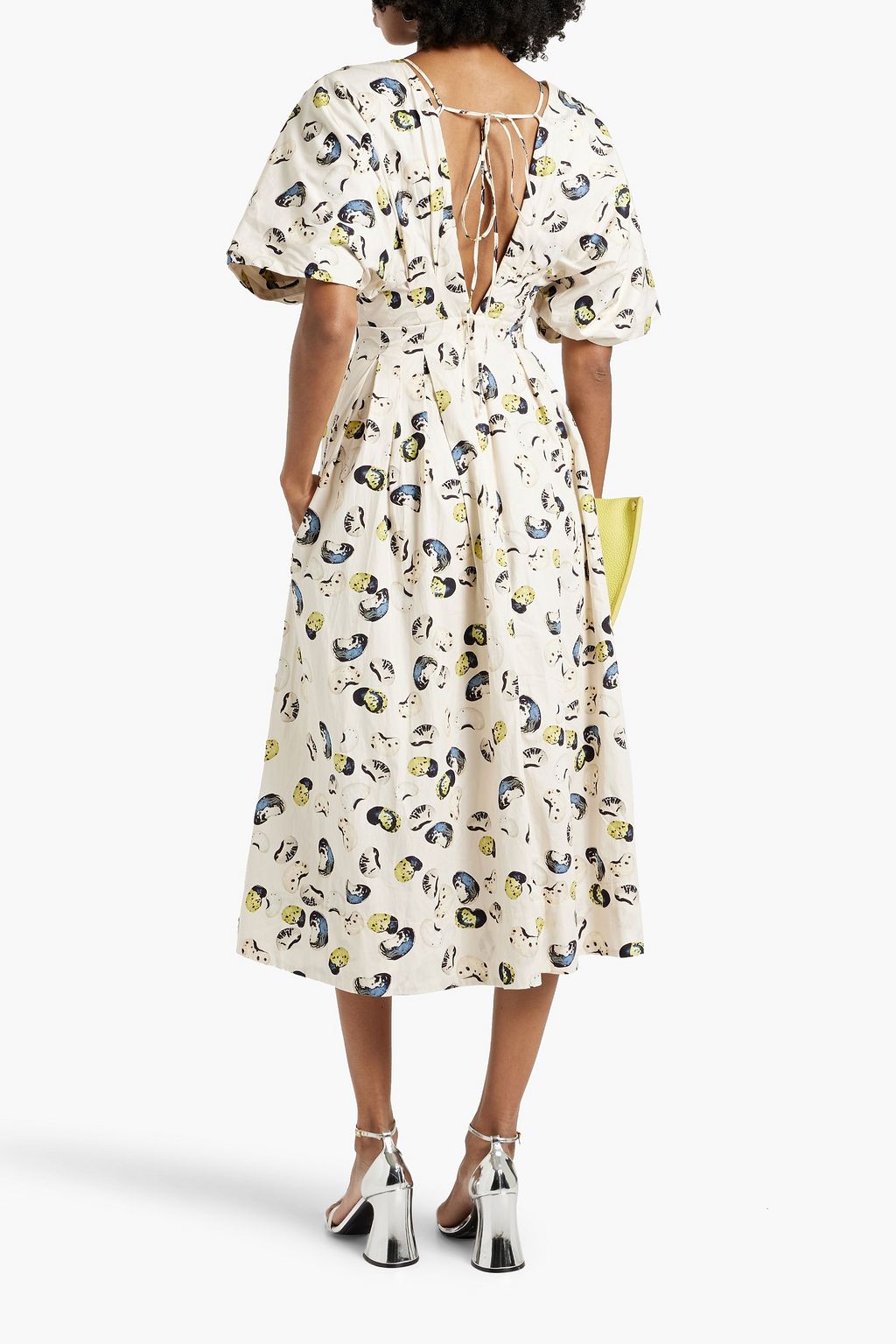 AGUA BY AGUA BENDITA Federica Cosecha pleated printed cotton midi dress
