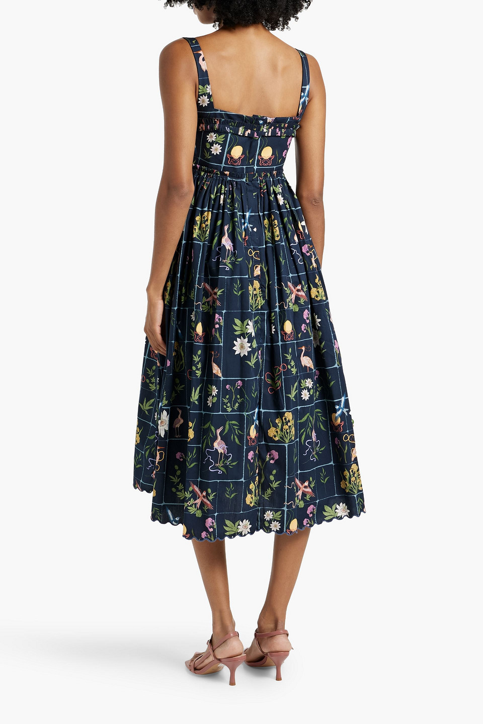 knee length dresses for ladies Barbara Bougainvillea Midi Dress