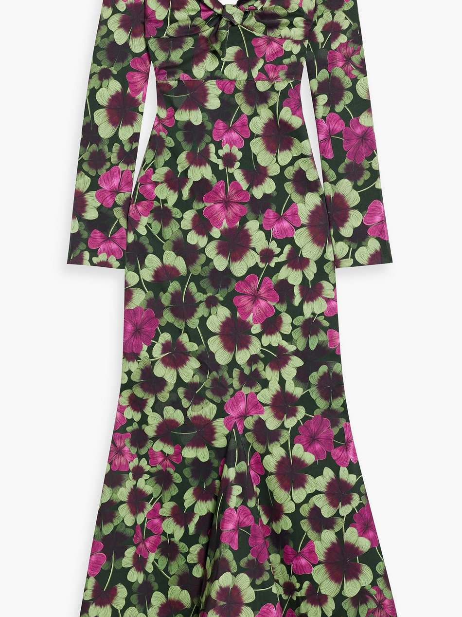 nube fortuna floral-print cotton-blend maxi dress