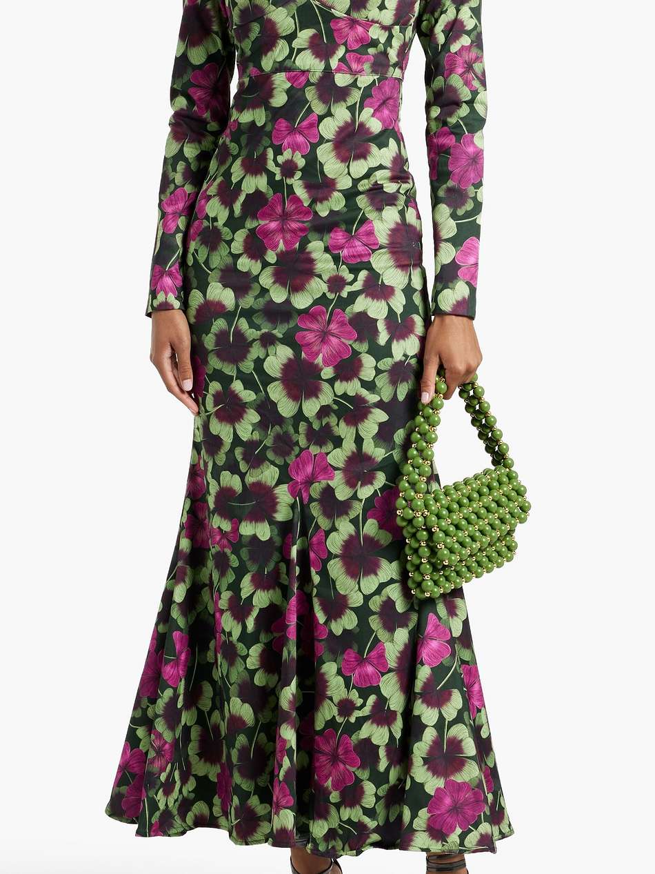 nube fortuna floral-print cotton-blend maxi dress