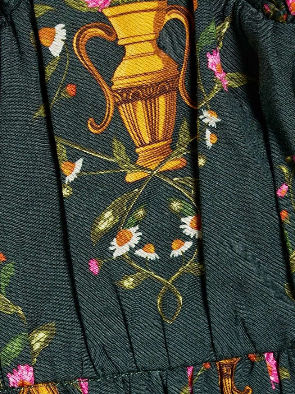 calatea remedios ruffled printed cotton-poplin maxi dress