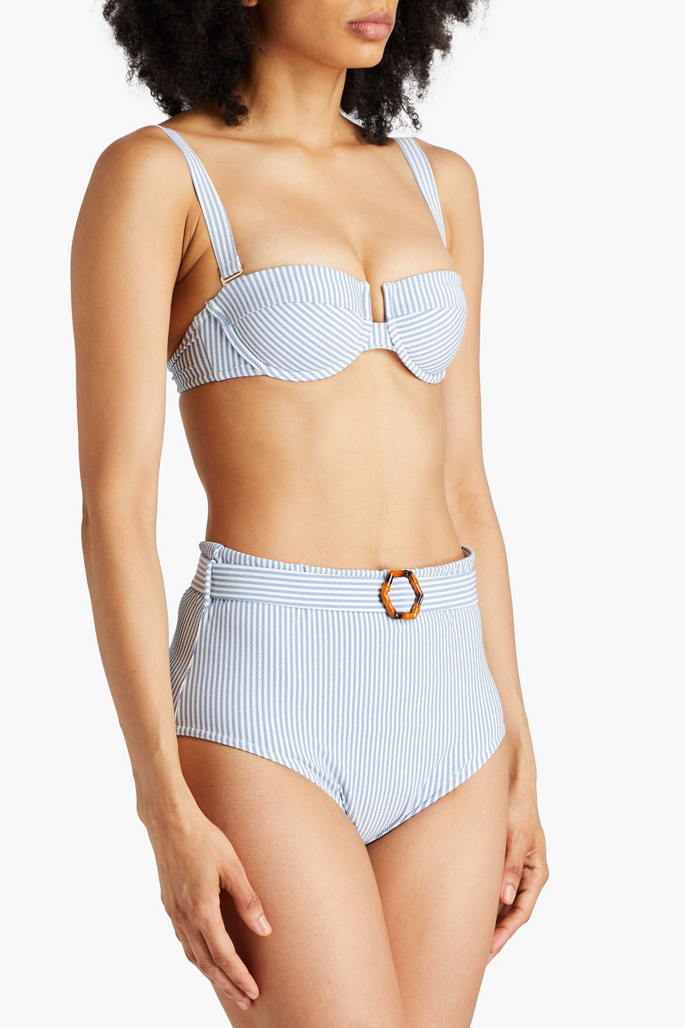 ZIMMERMANN STRIPED BIKINI TOP
