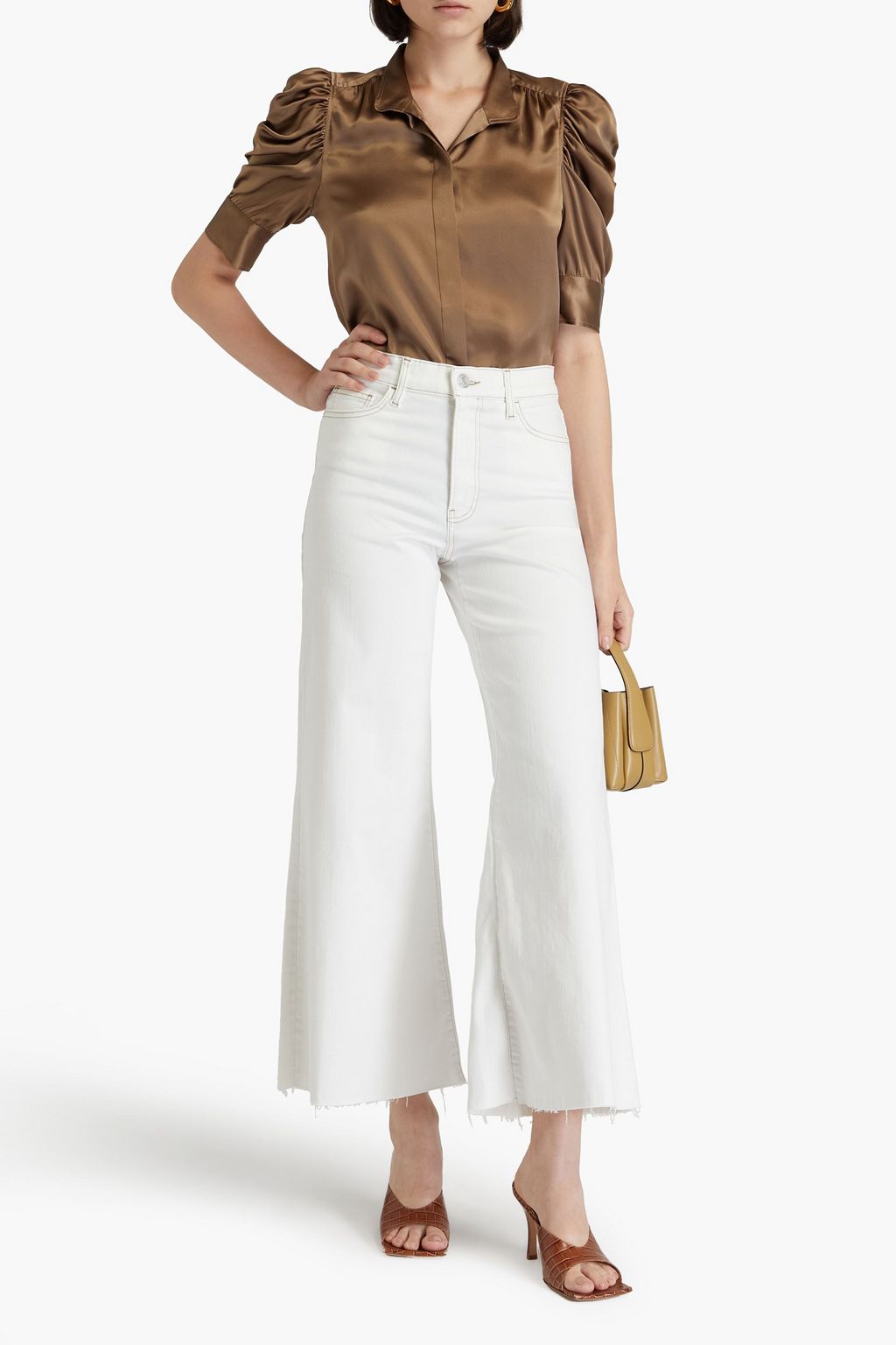 FRAME Gillian silk-satin shirt