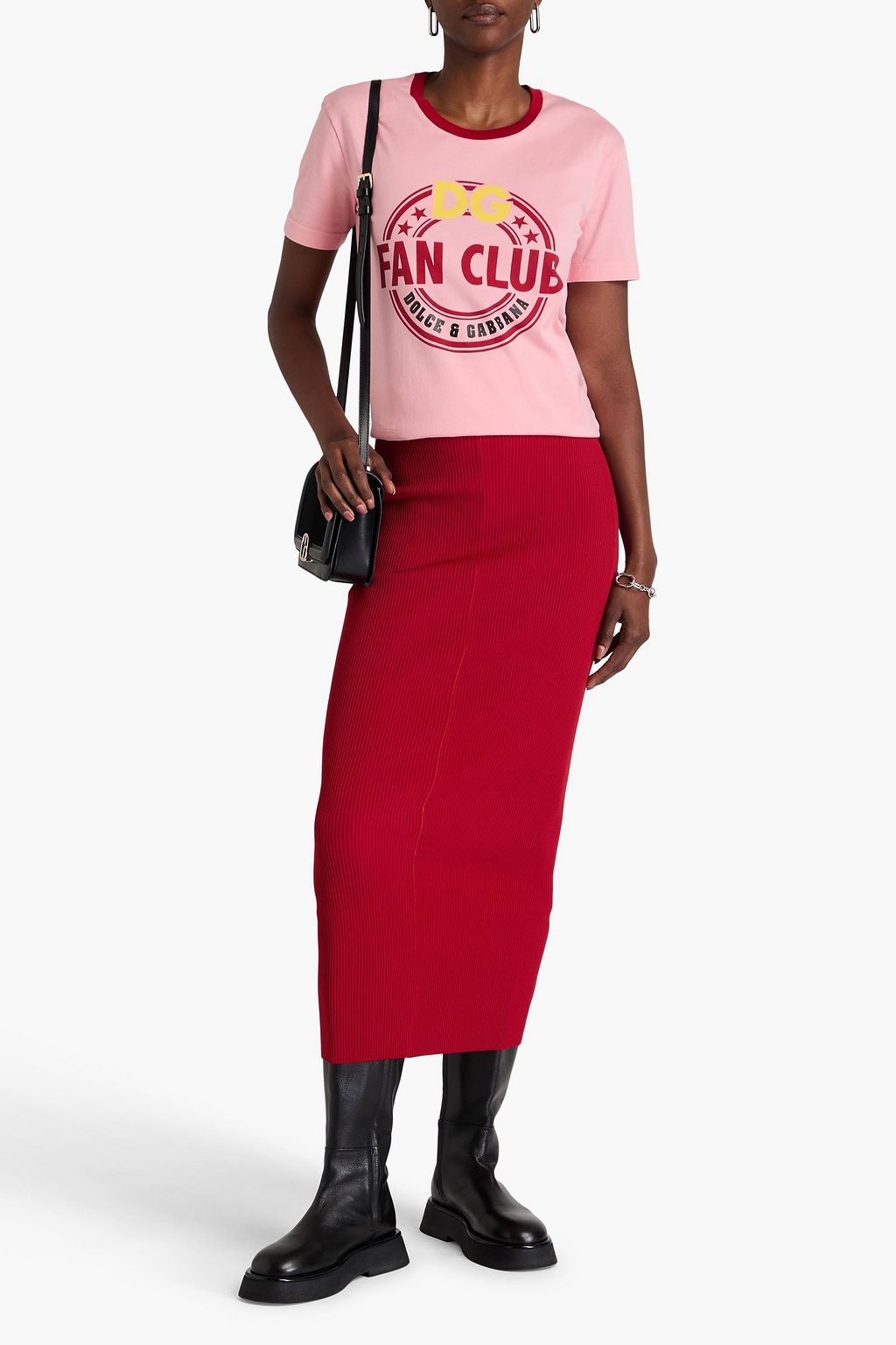 DOLCE&GABBANA Printed cotton-jersey T-shirt