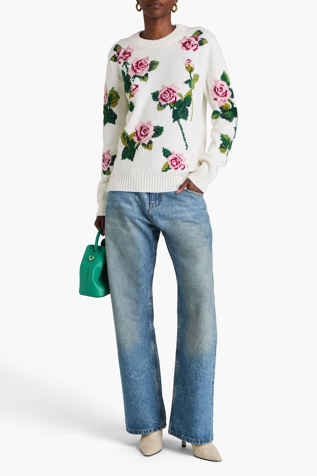 DOLCE&GABBANA كنزة رياضية من مزيج الصوف بحبكة إنتارسيا