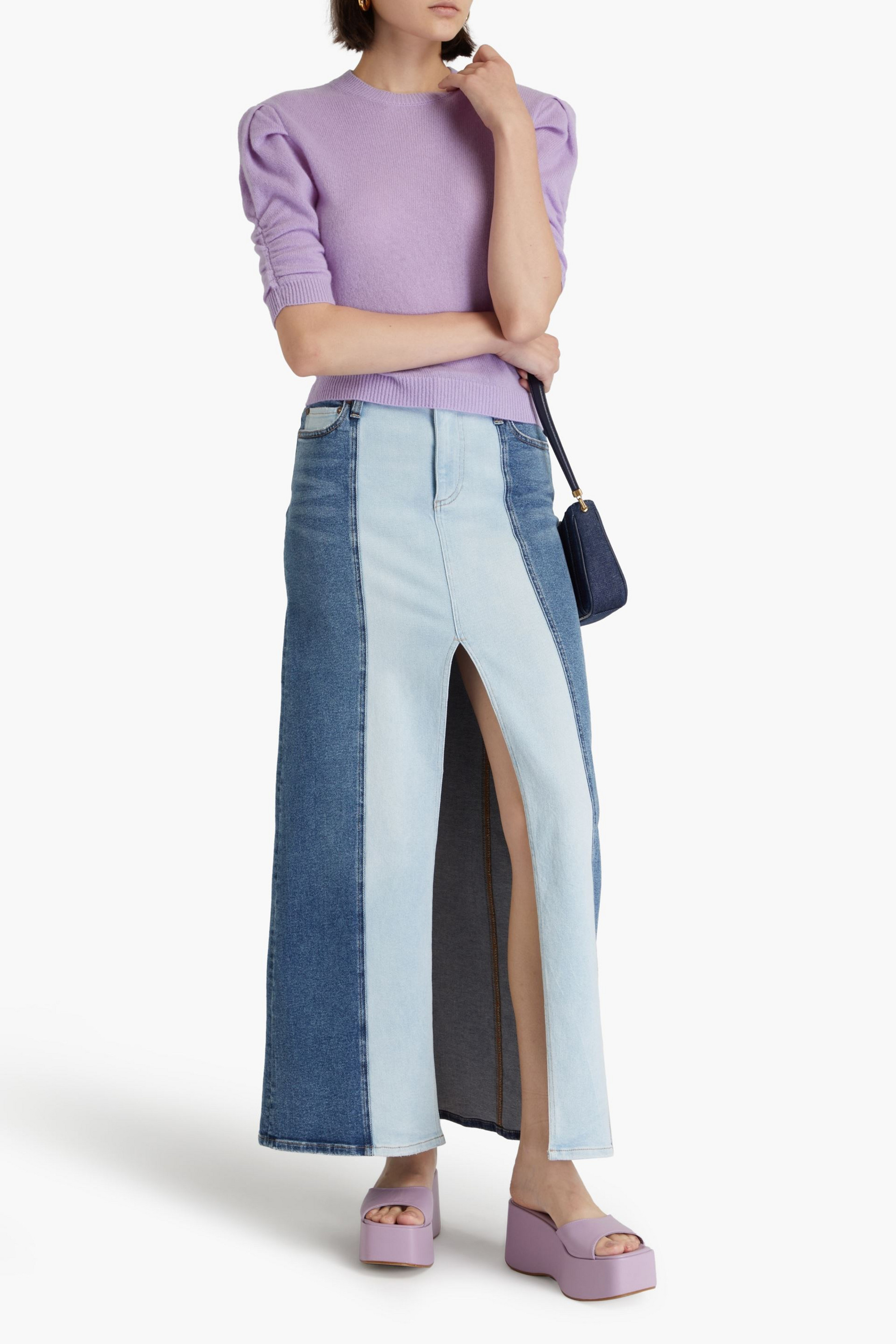 FRAME Ruched cashmere sweater