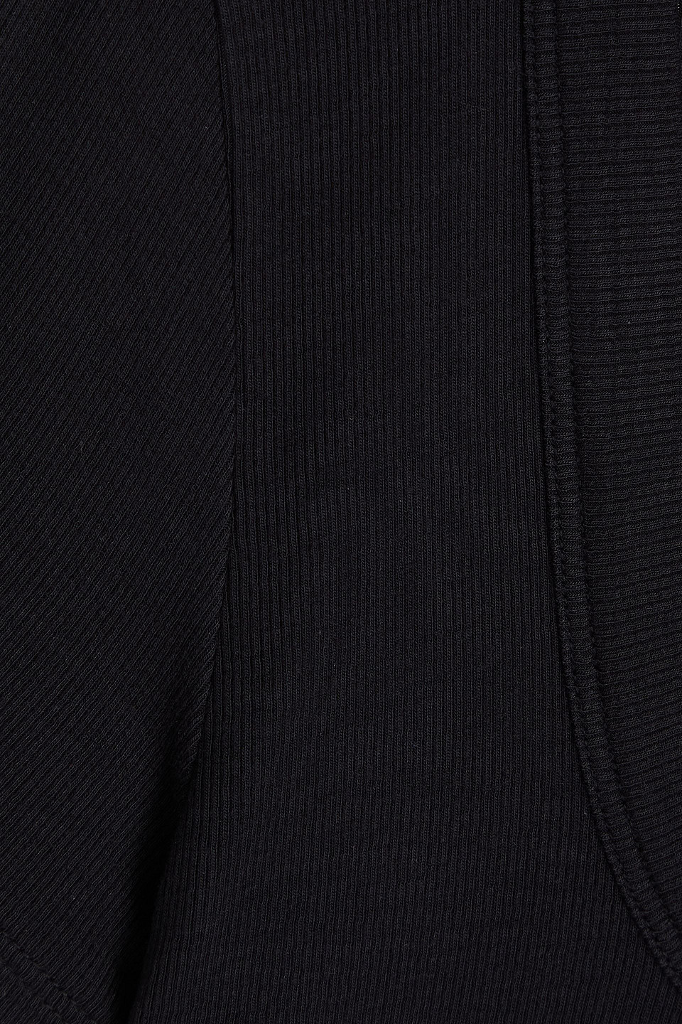 Frame Ribbed Modal-blend Stretch-jersey T-shirt In Black