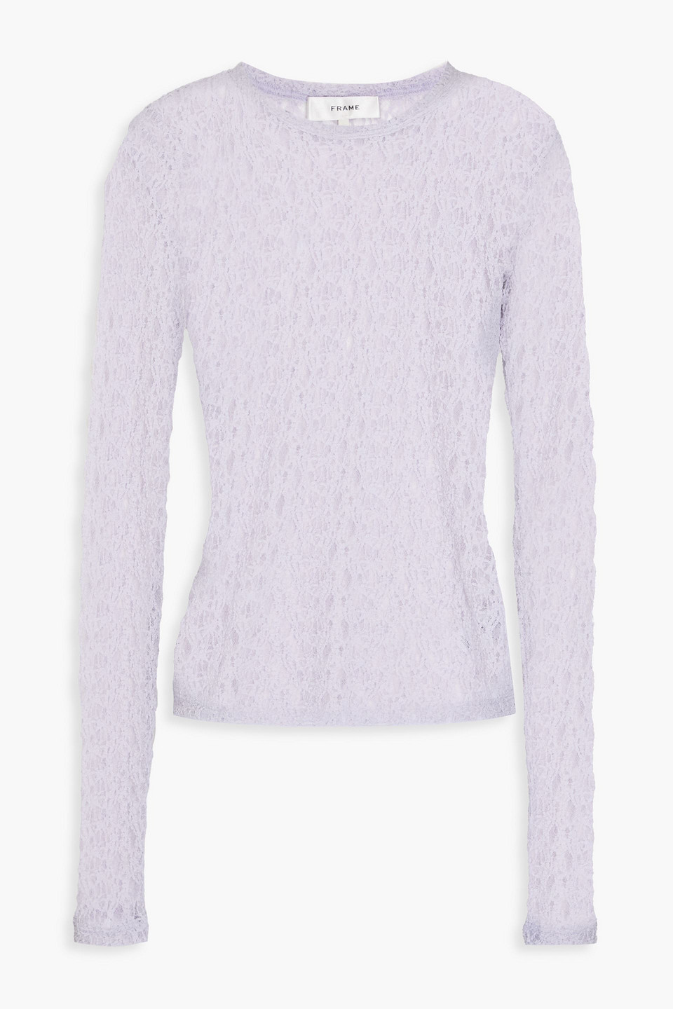 Frame Stretch-lace Top In Lilac