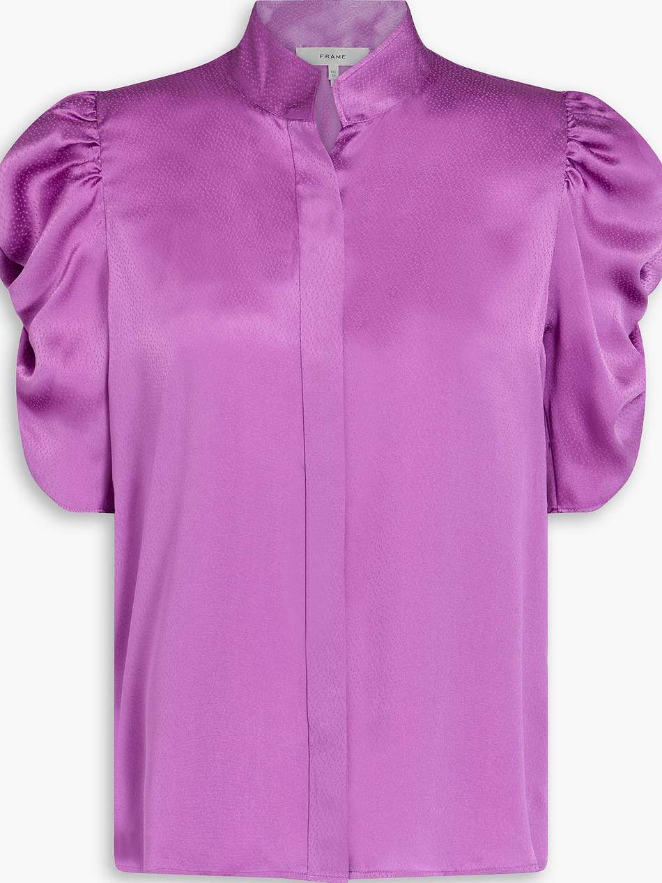 silk-jacquard blouse