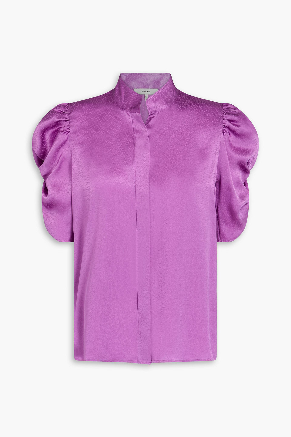 Frame Silk-jacquard Blouse In Lilac
