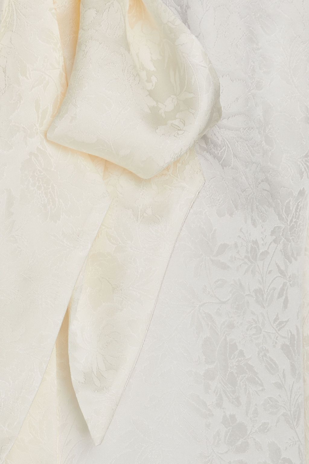 FRAME Pussy-bow silk jacquard blouse