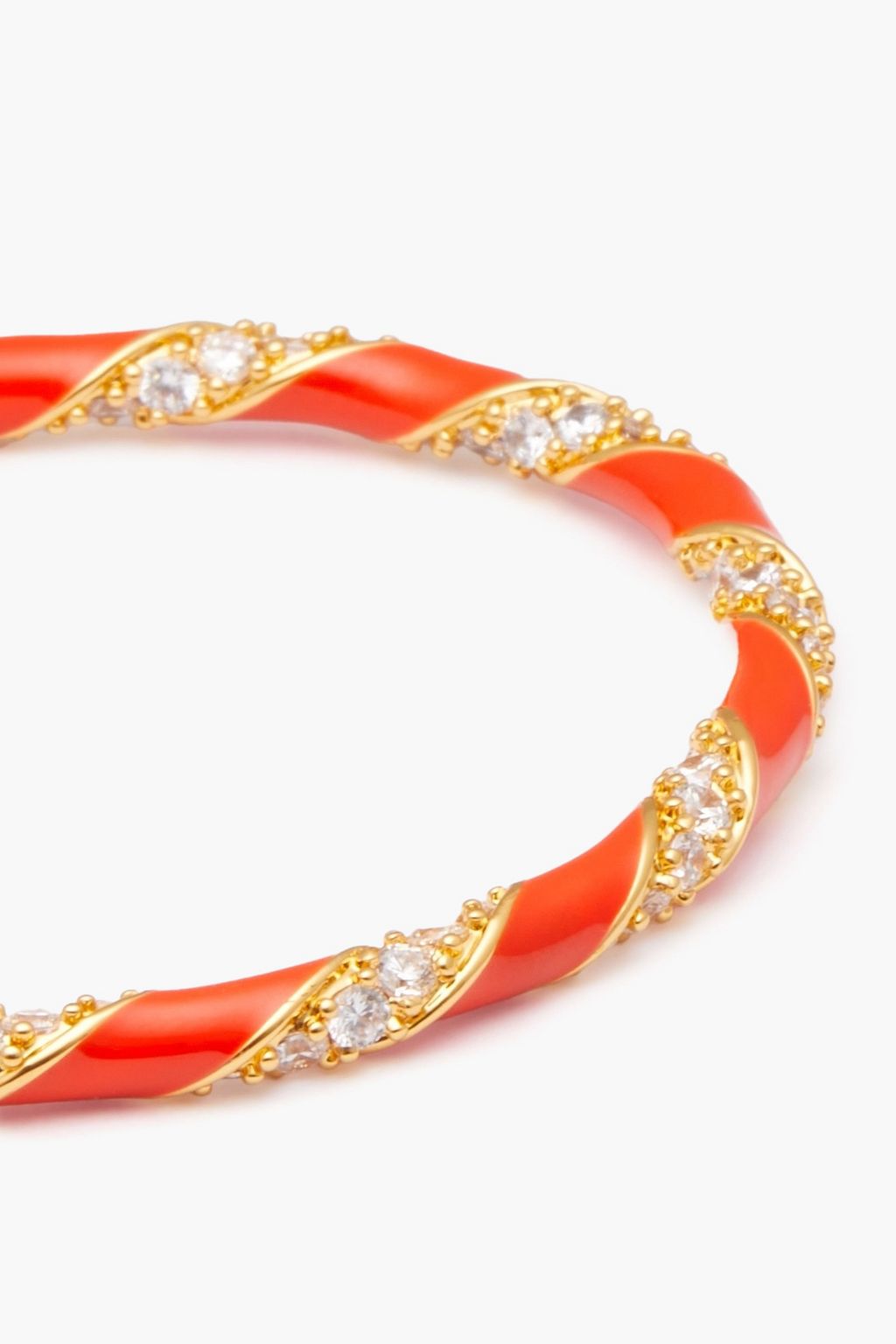 ZIMMERMANN Gold-tone, enamel and crystal bangle