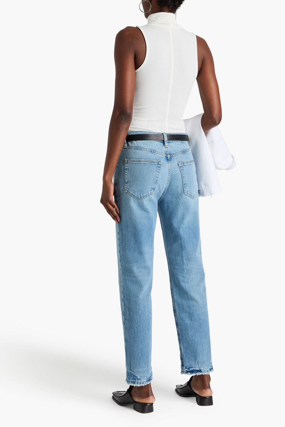 FRAME LE MEC HIGH-RISE STRAIGHT-LEG JEANS