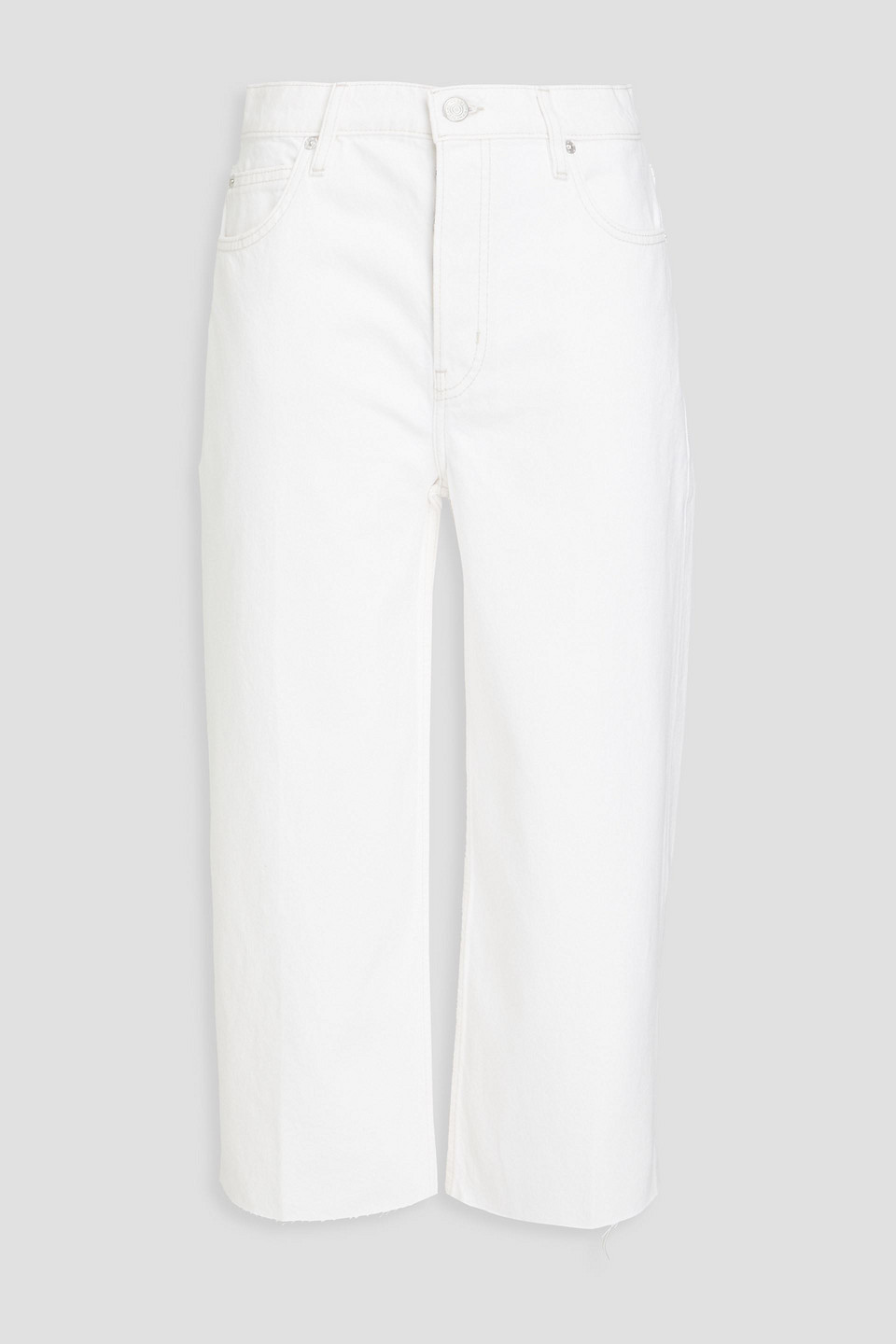 FRAME CROPPED HIGH-RISE WIDE-LEG JEANS
