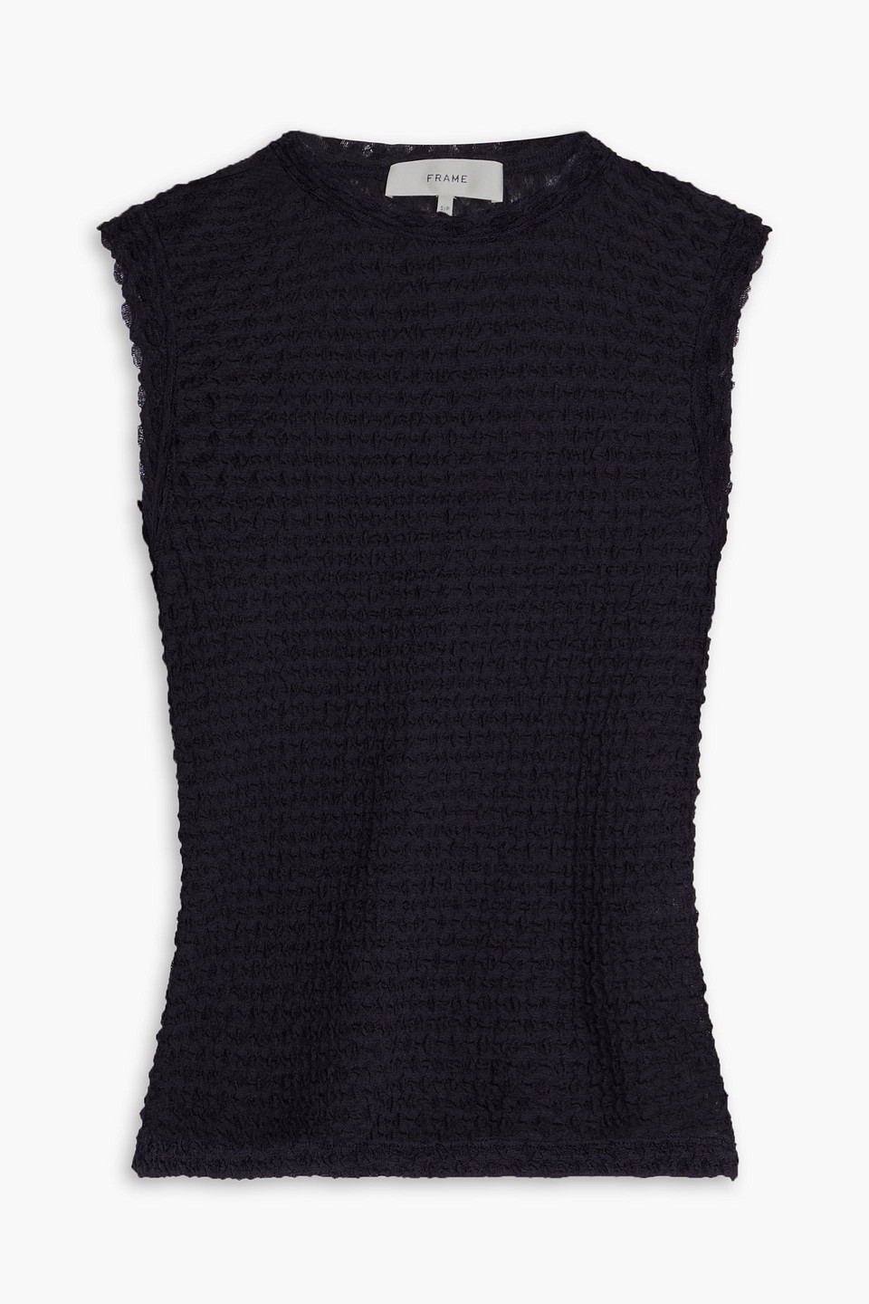 Frame Stretch-lace Top In Navy