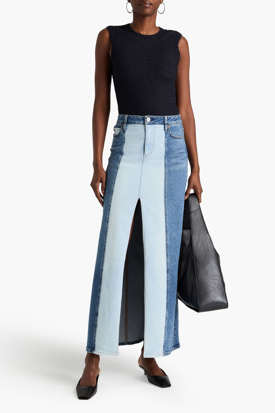 Frame Stretch-lace Top In Navy