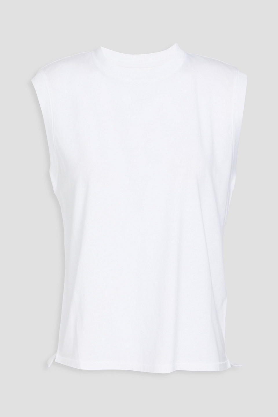 Frame Womens Linen Muscle Tank Top In White