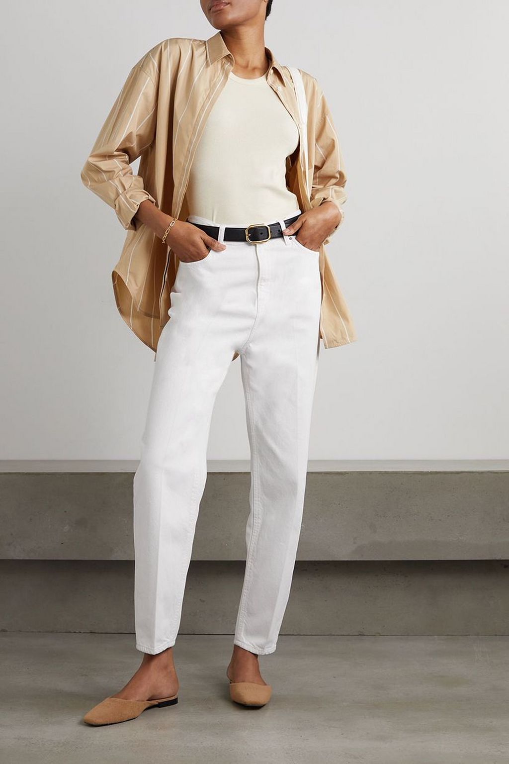 TOTEME High-rise tapered jeans