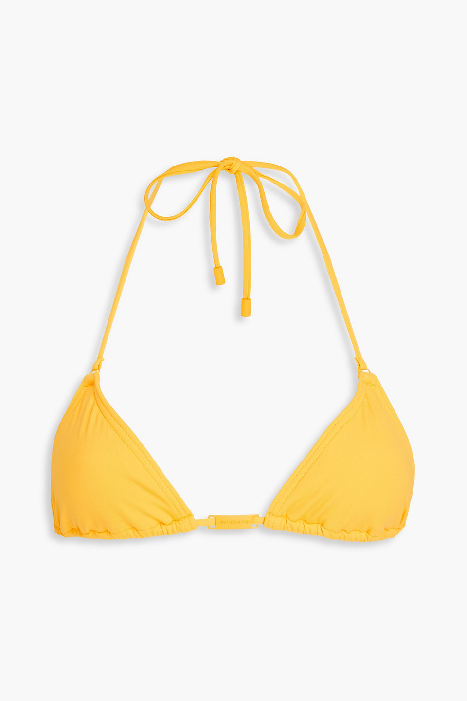 Zimmermann Halterneck Triangle Bikini Top In Saffron