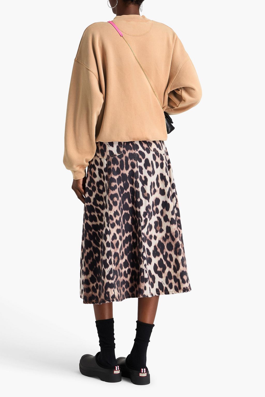 FRAME Embroidered cotton-blend fleece sweatshirt