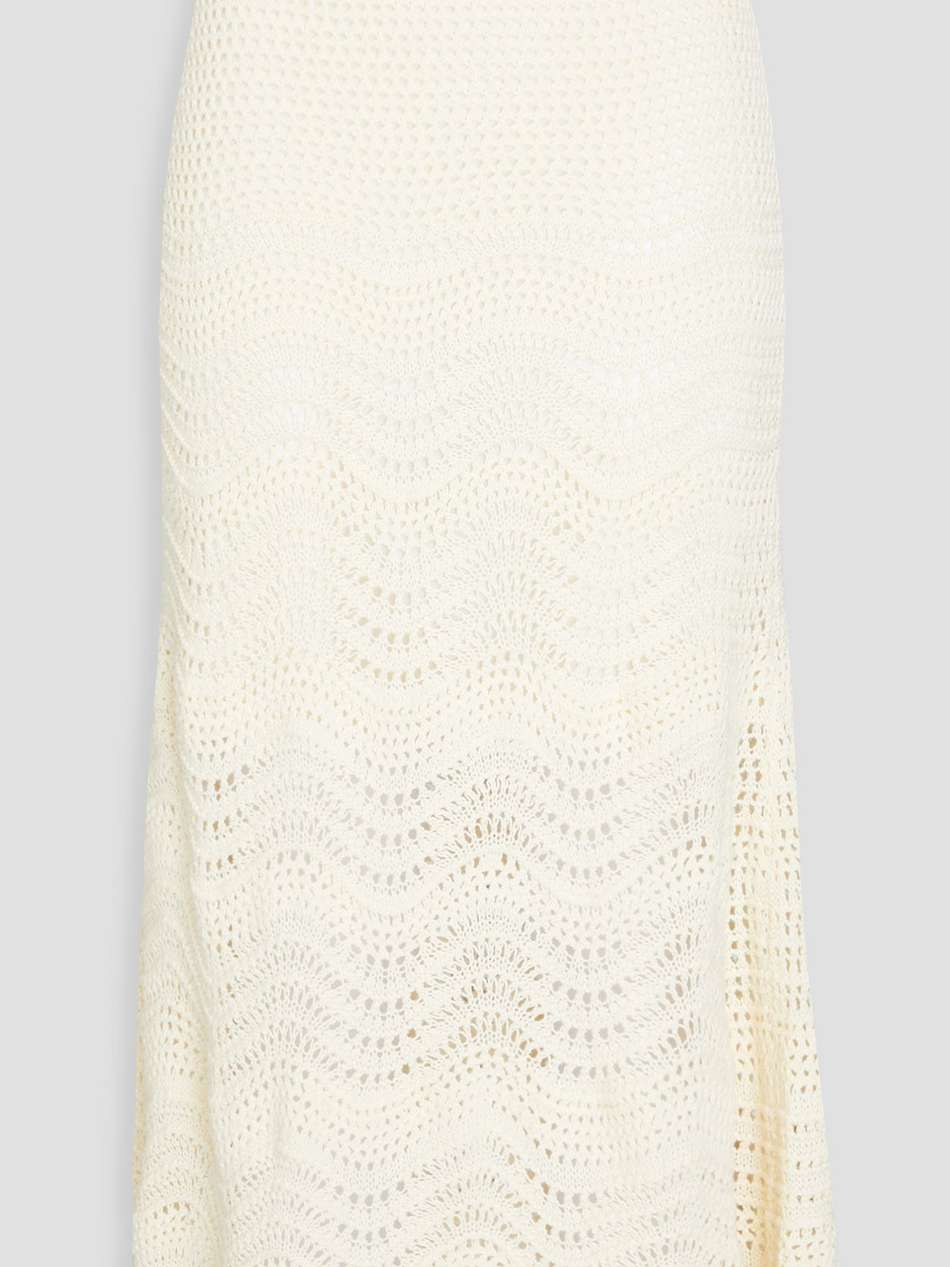 crocheted cotton midi skirt