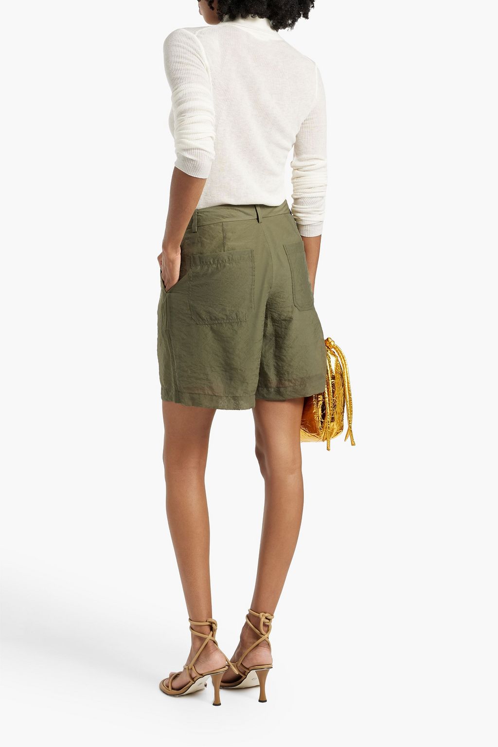 HELMUT LANG Cupro-blend shorts