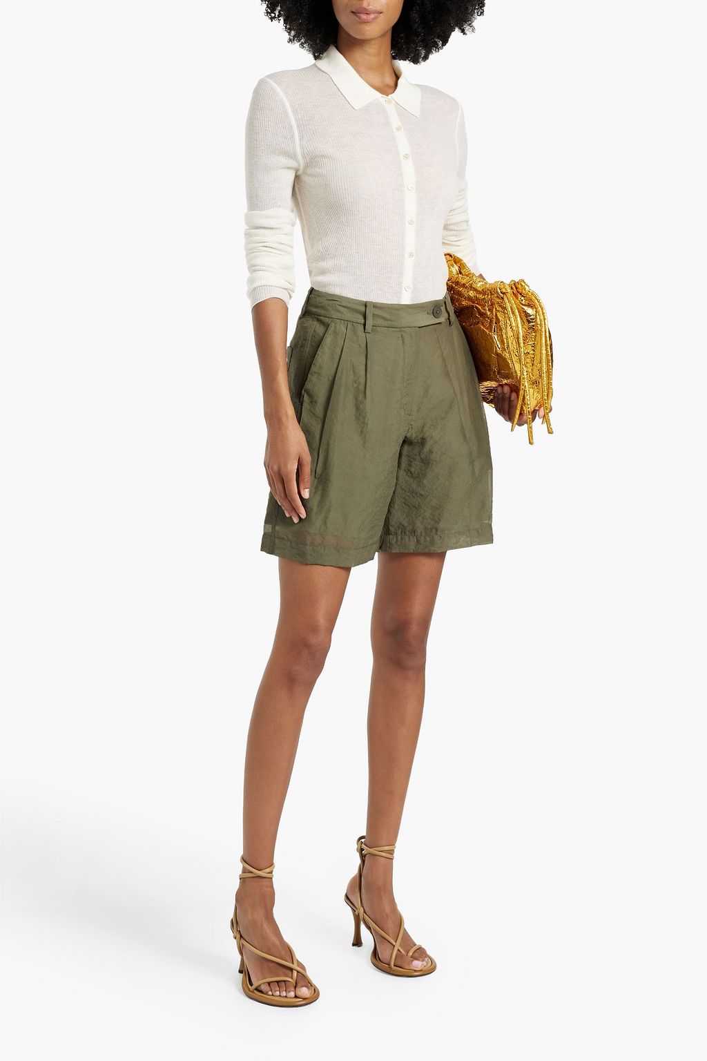 HELMUT LANG Cupro-blend shorts