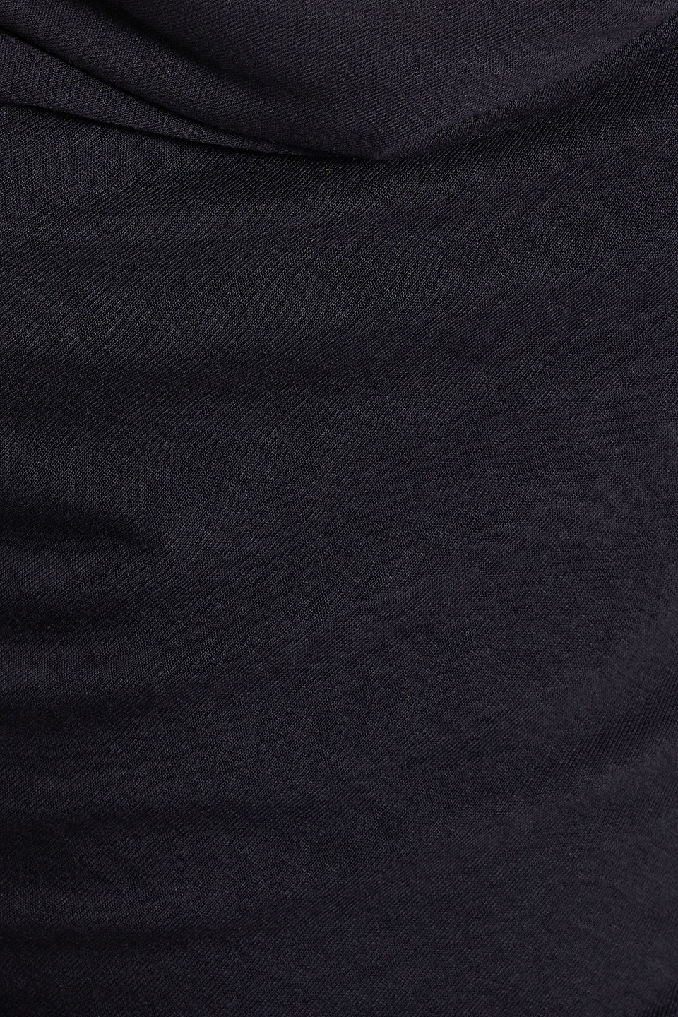 Helmut Lang Navy Cowl Neck Long Sleeve T-shirt In Midnight Blue