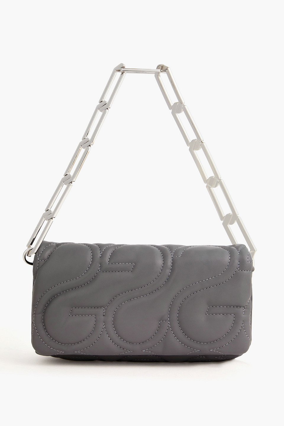 Stine Goya Leo Quilted Faux Leather Clutch In Grey
