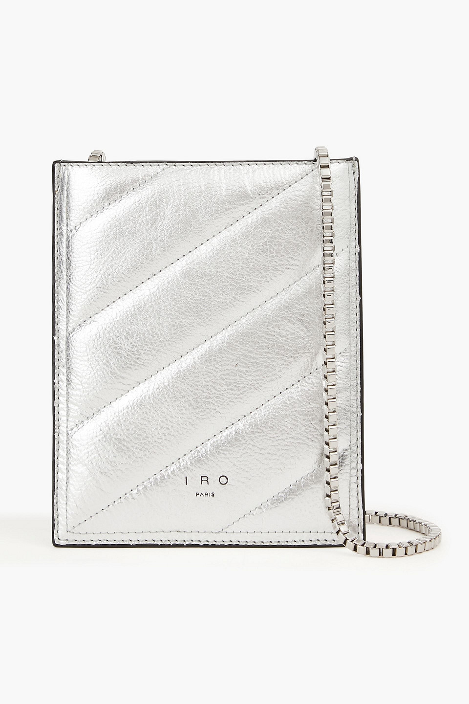 Iro Quilted Metallic Pebbled-leather Phone Pouch