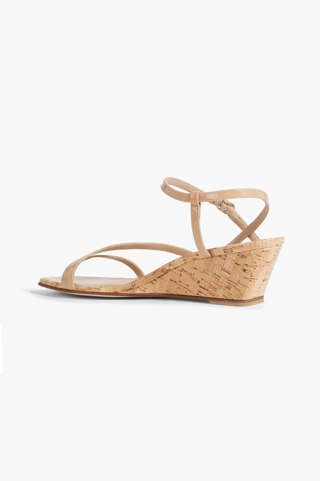 STUART WEITZMAN Oasis 50 patent-leather wedge sandals