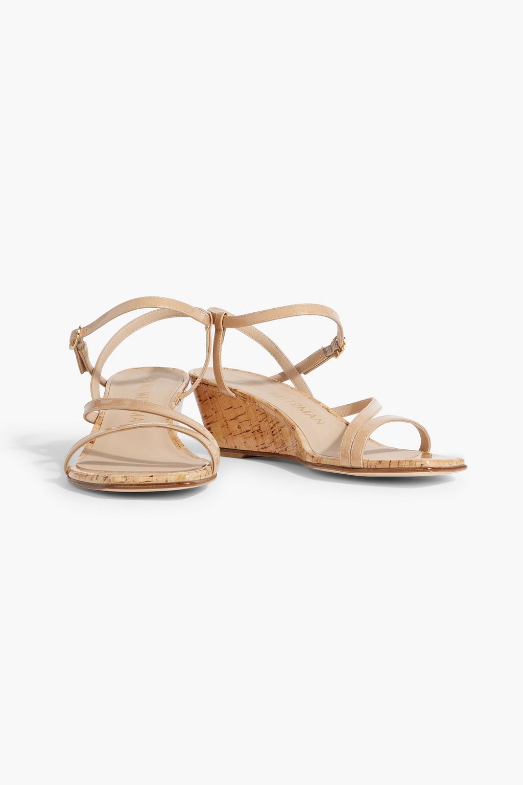 STUART WEITZMAN Oasis 50 patent-leather wedge sandals