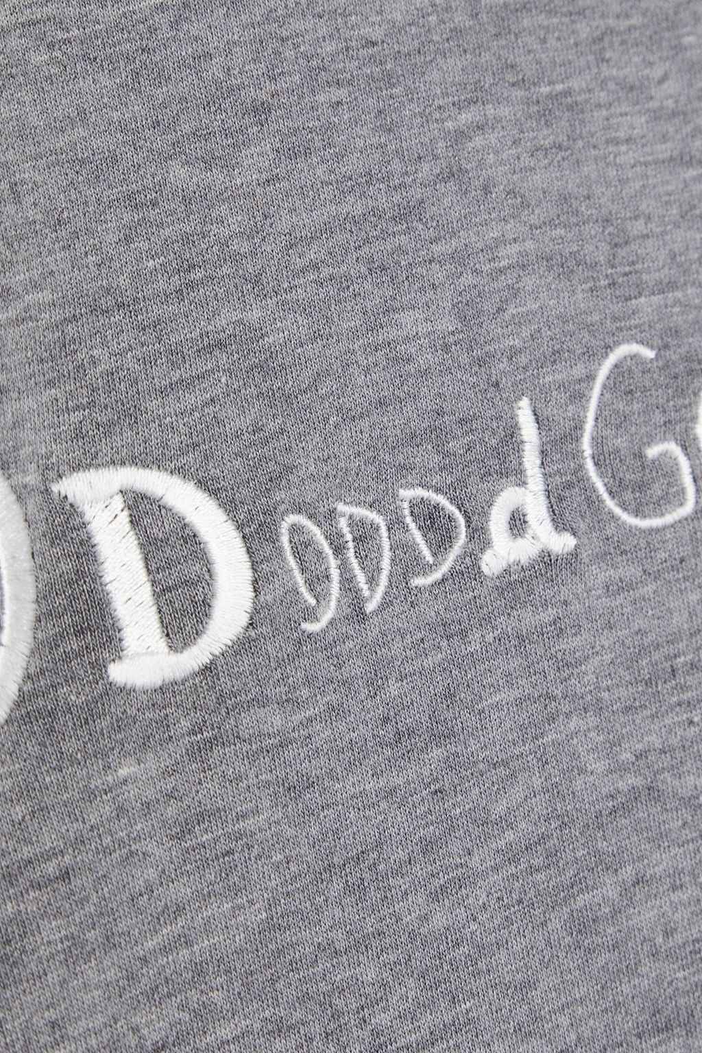 DOLCE&GABBANA Embroidered cotton-jersey T-shirt