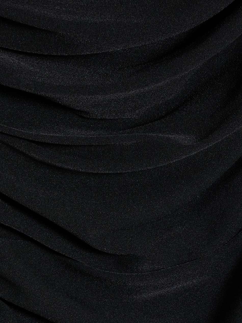 ruched chiffon mini dress