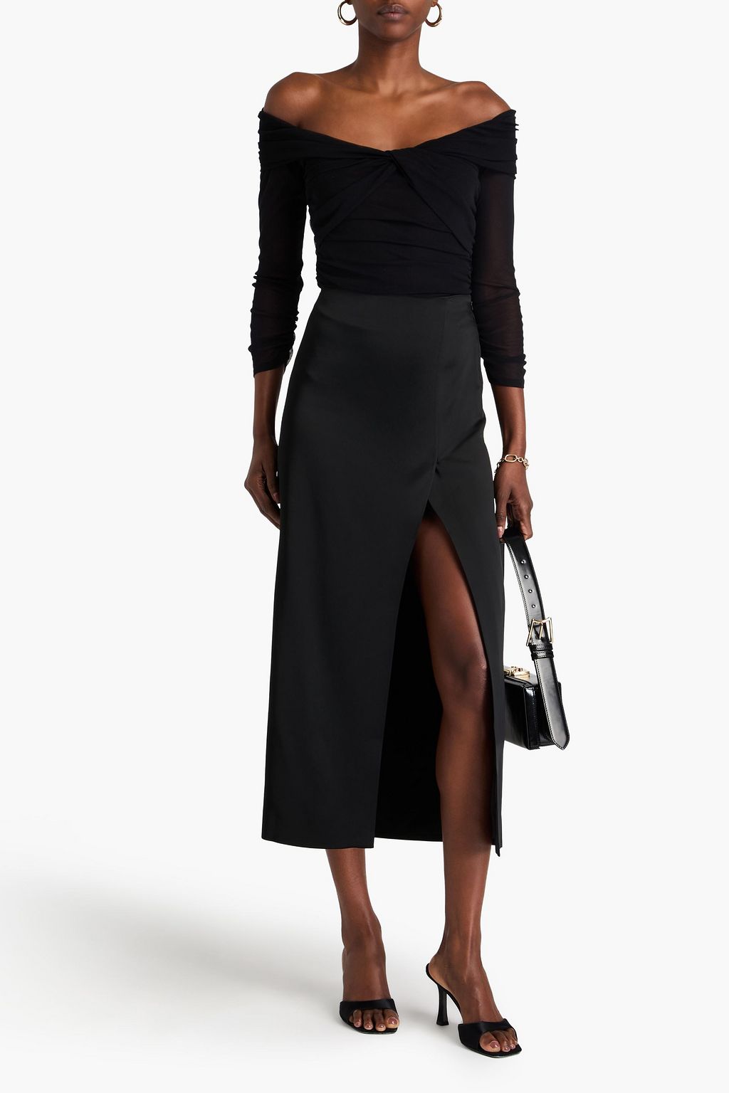 DIANE VON FURSTENBERG Salem twisted stretch-mesh bodysuit