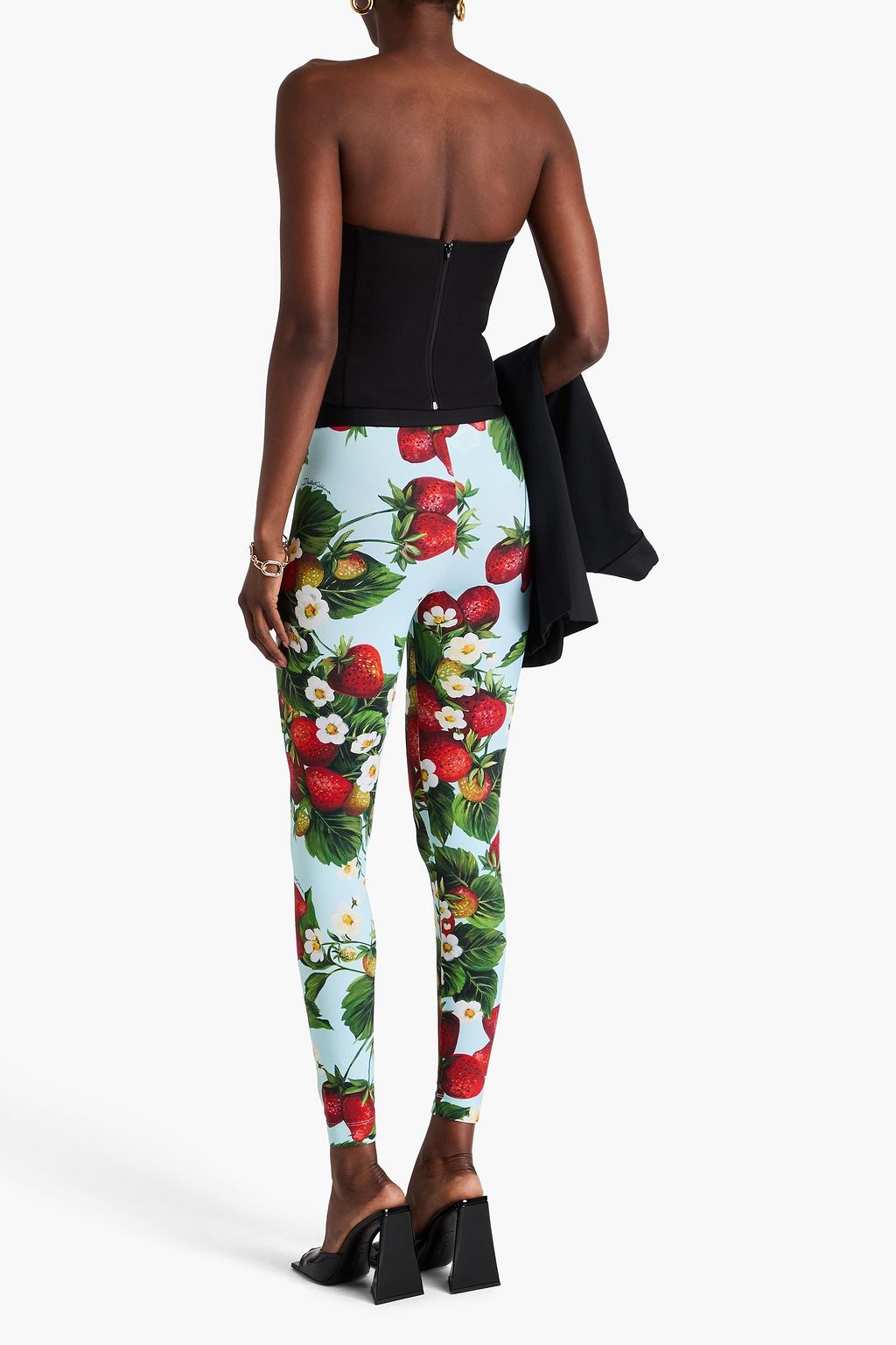 DOLCE&GABBANA Floral-print stretch-jersey leggings