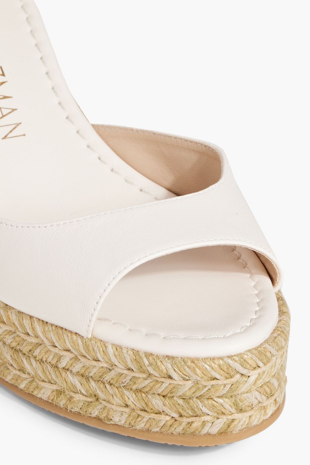STUART WEITZMAN レザー エスパドリーユウェッジサンダル