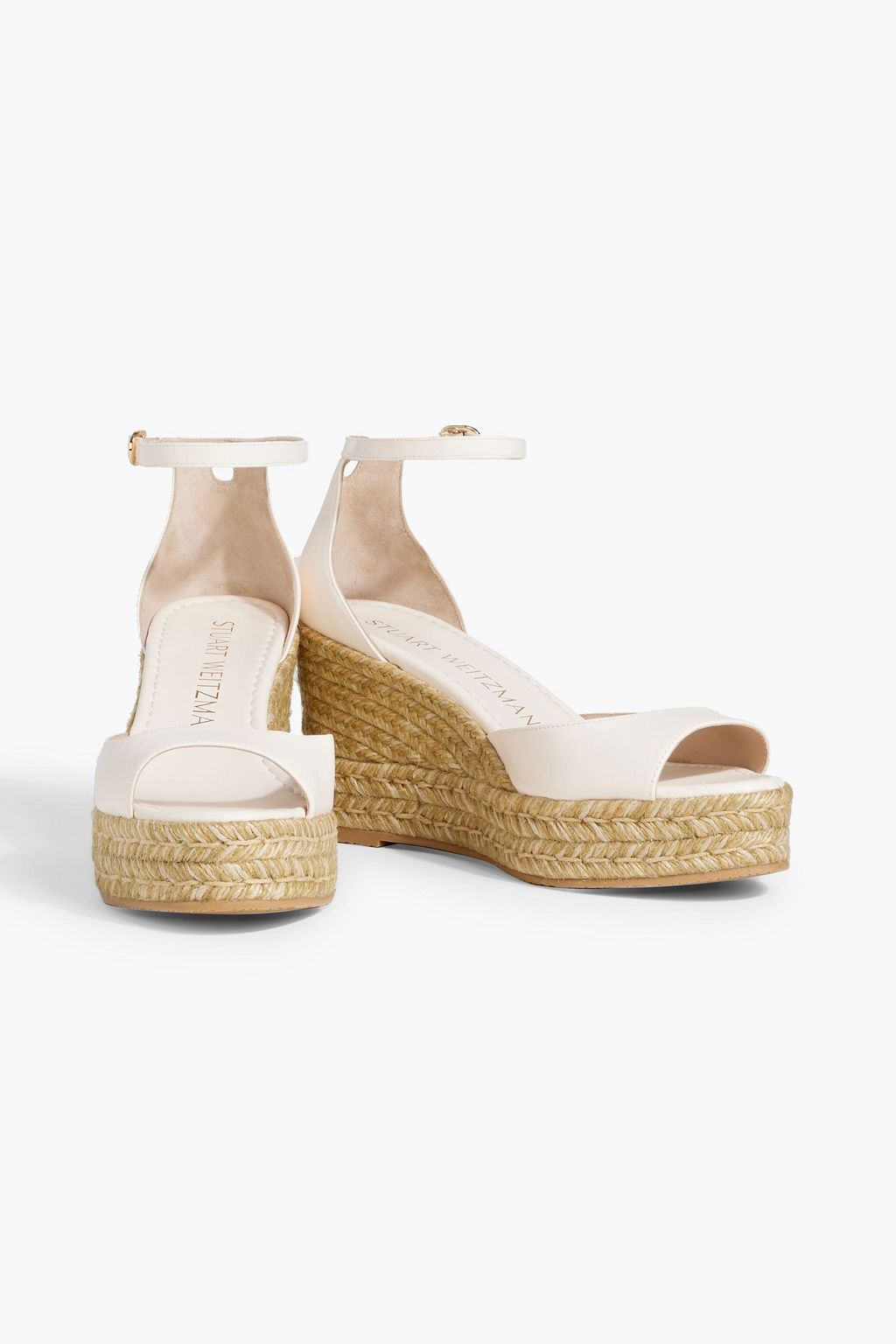 STUART WEITZMAN レザー エスパドリーユウェッジサンダル