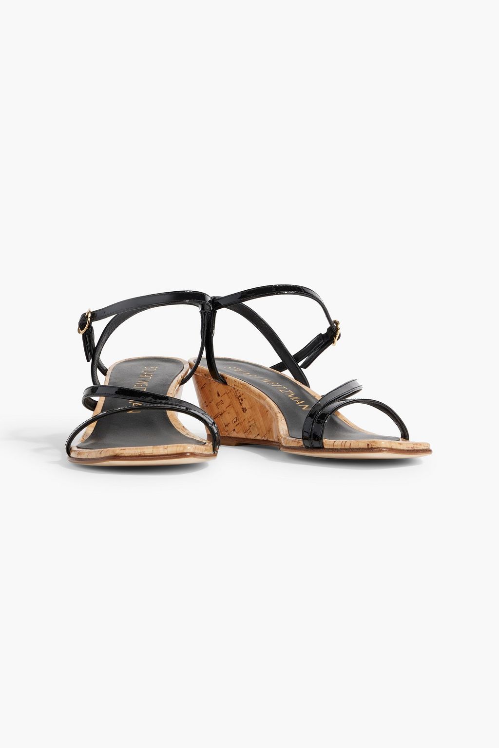 STUART WEITZMAN Oasis 50 パテントレザー ウェッジサンダル