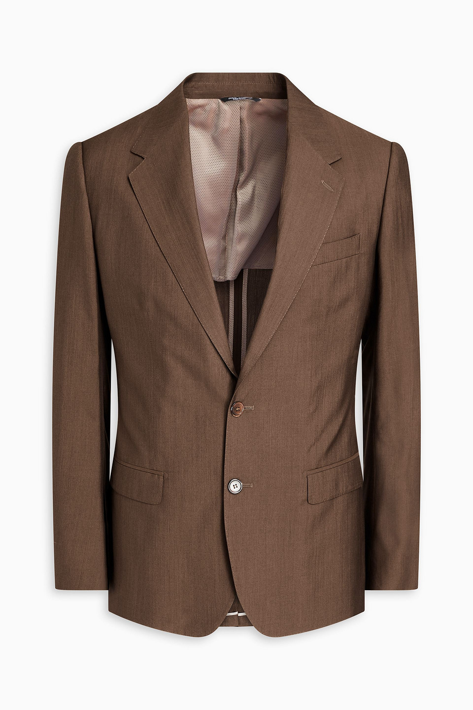 Dolce&Gabbana - Wool and silk-blend blazer - Brown - IT 50